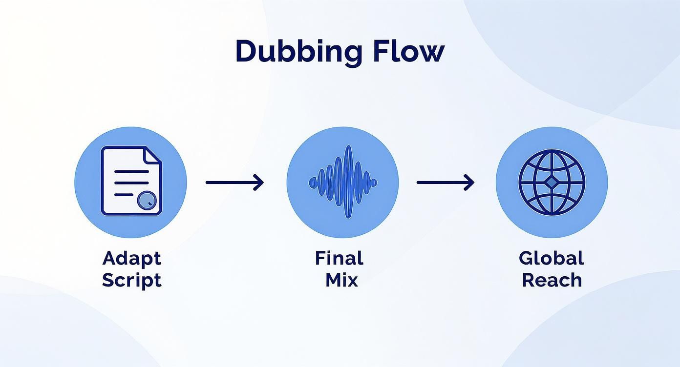 Infographic about dubbing a video