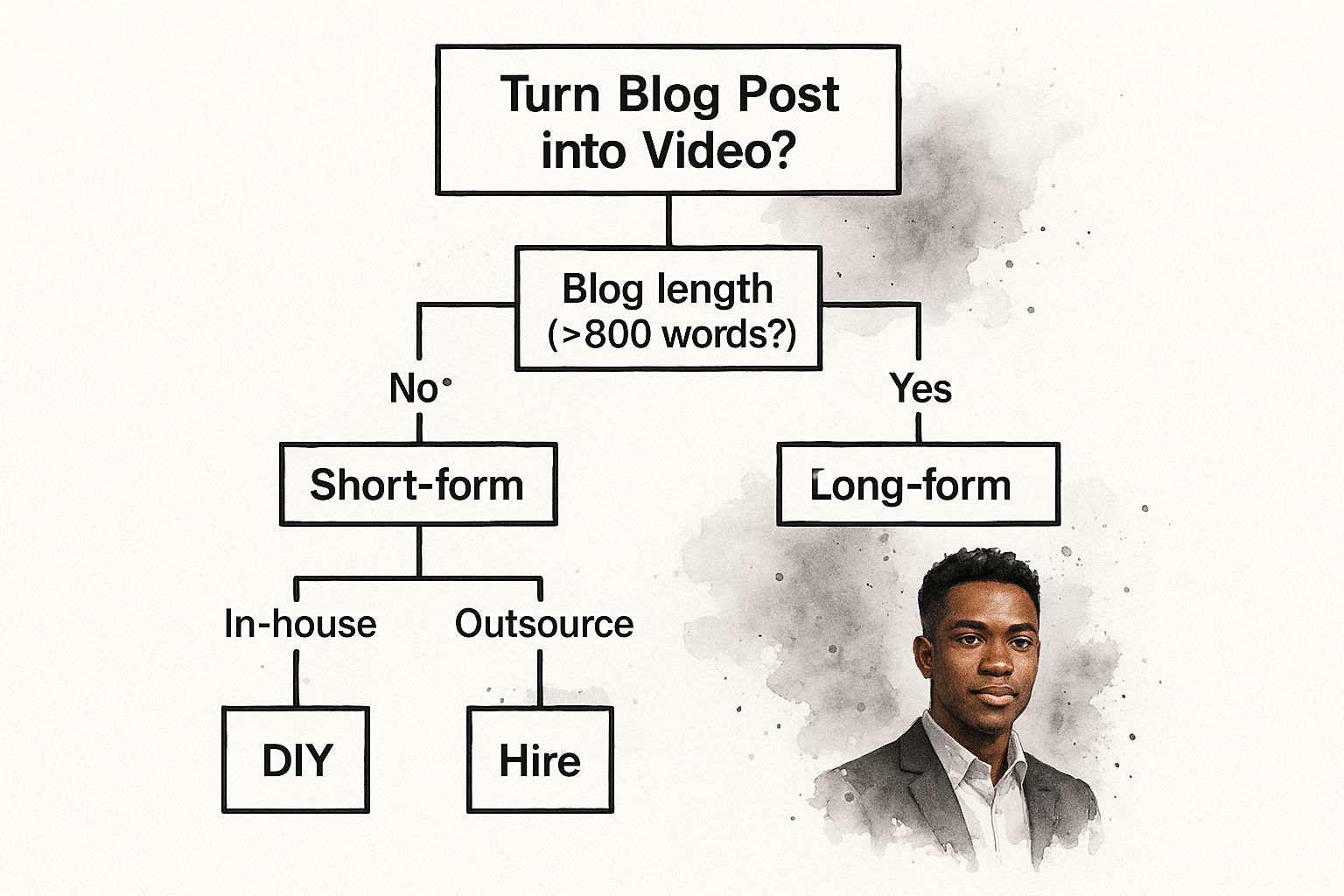 Infographic about turn blog post into video
