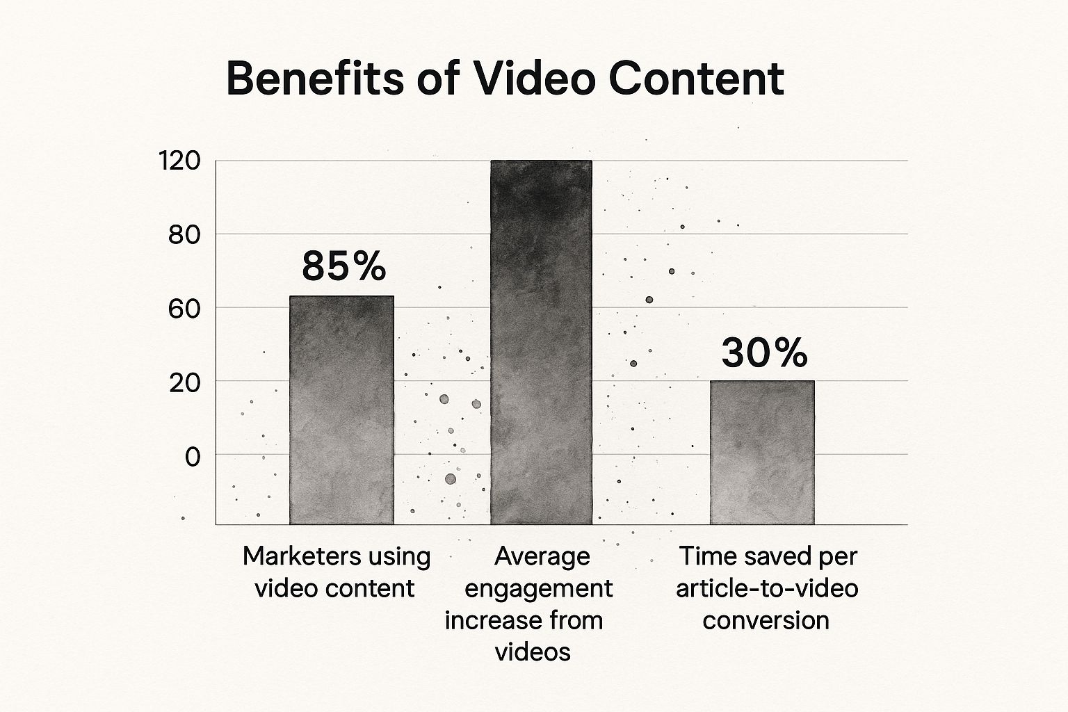 Infographic showing difference in information retention between video and text