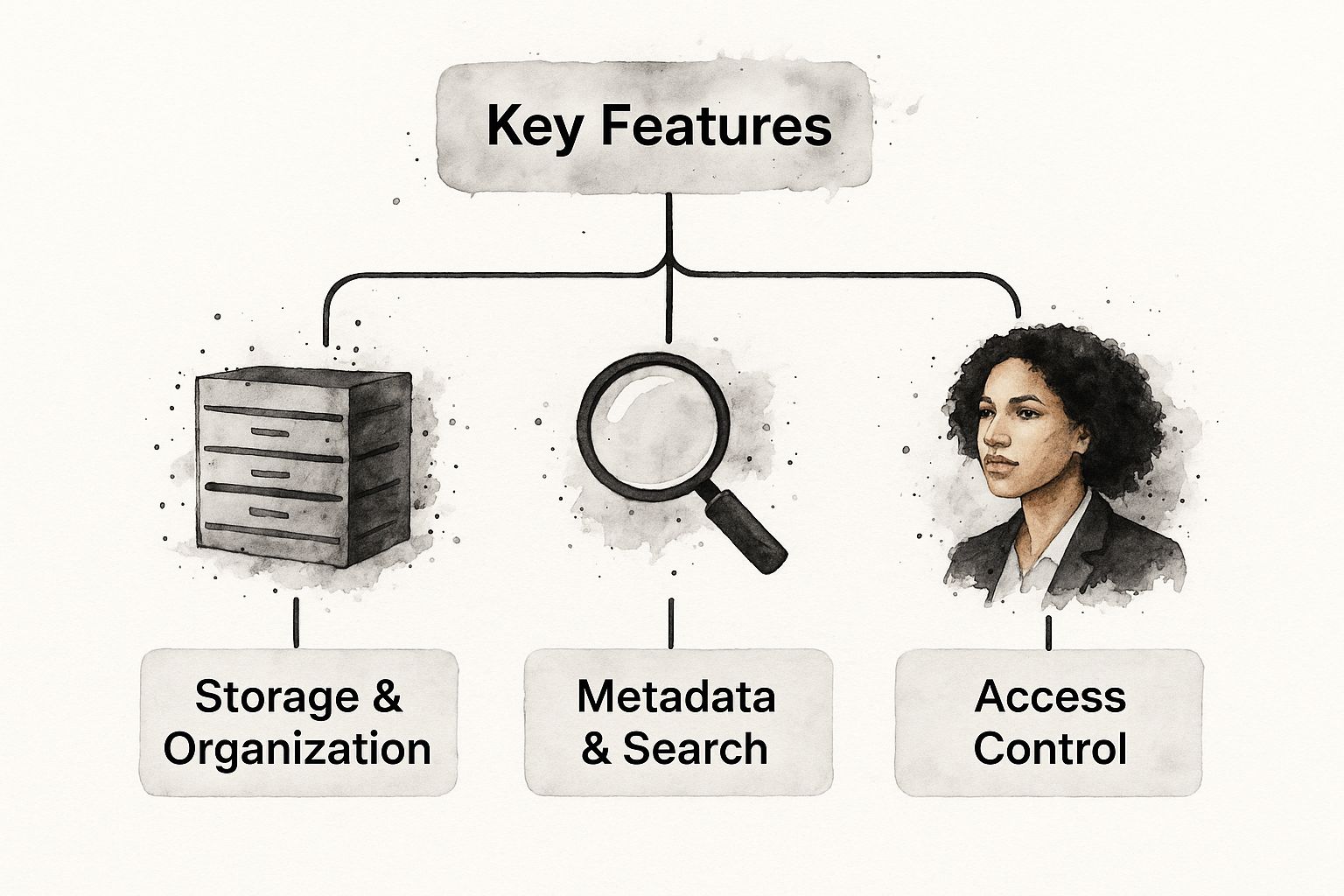 Infographic about digital asset management for video
