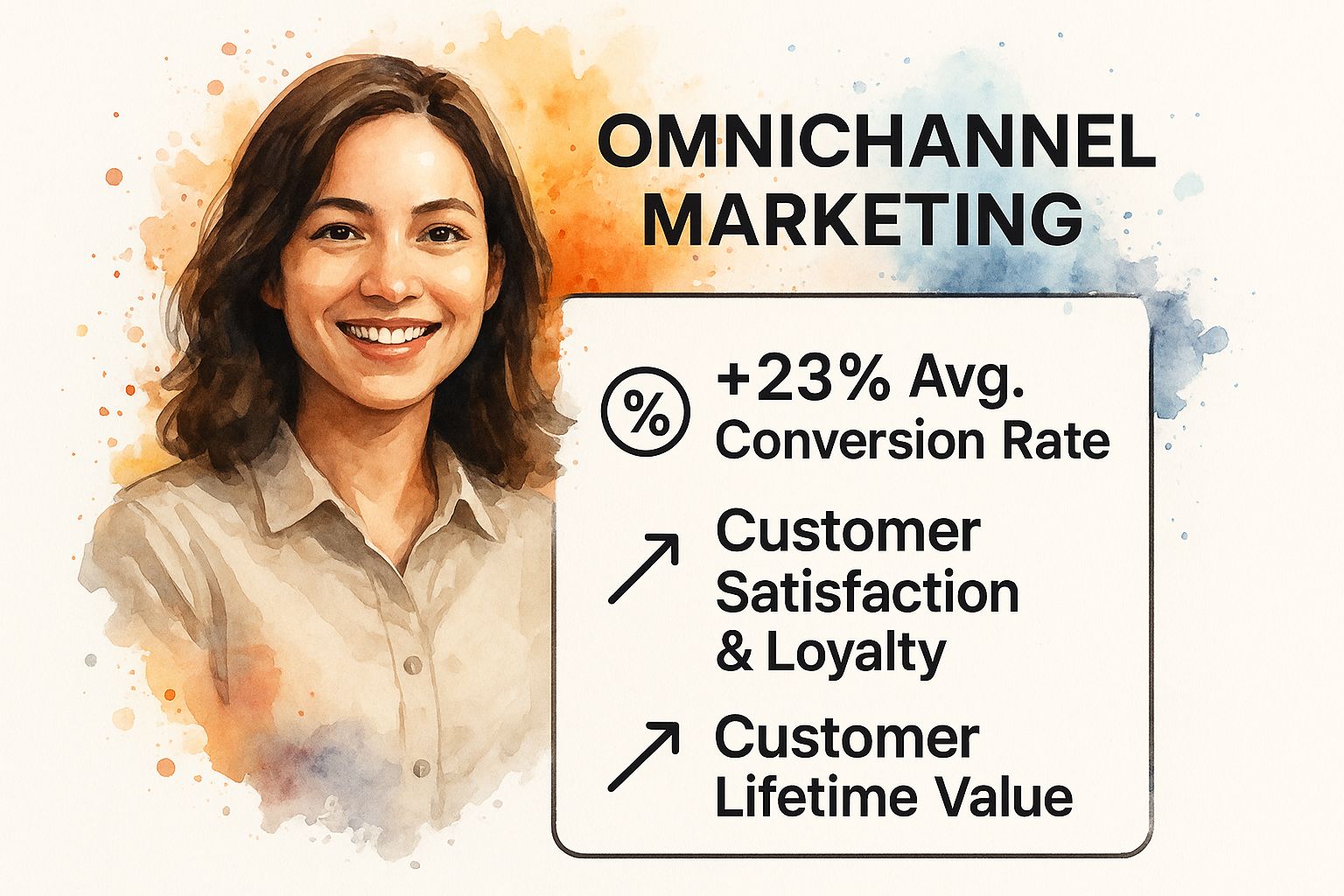 Infographic showing key data about Omnichannel Marketing