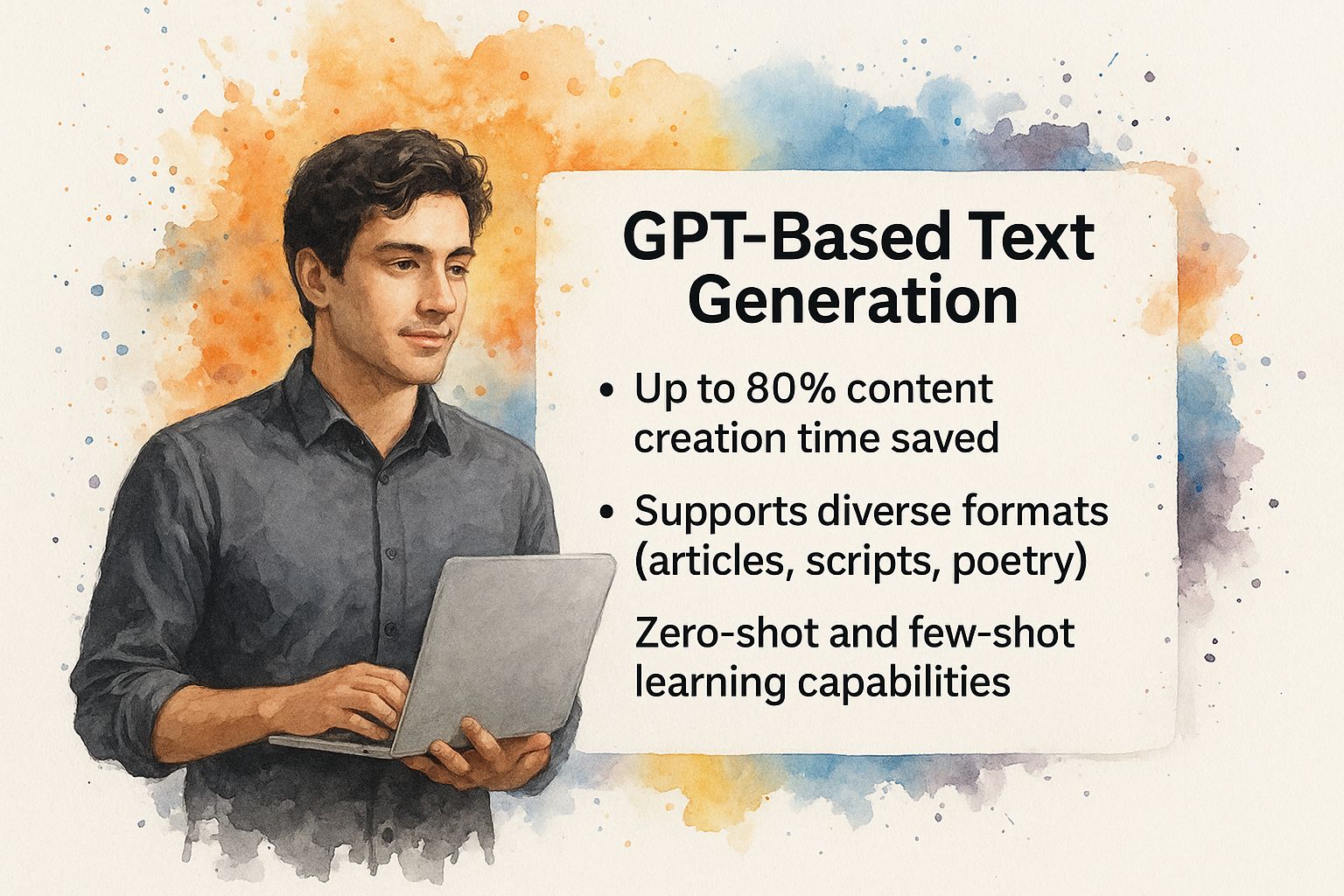 Infographic showing key data about GPT-Based Text Generation