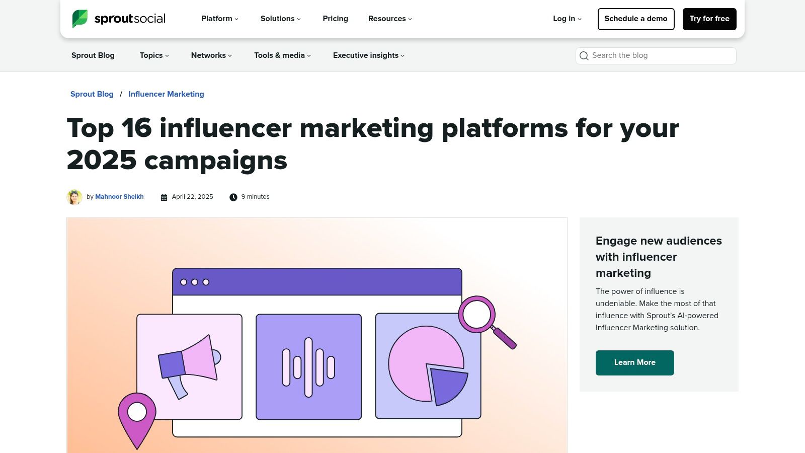 Sprout Social Influencer Marketing (formerly Tagger)