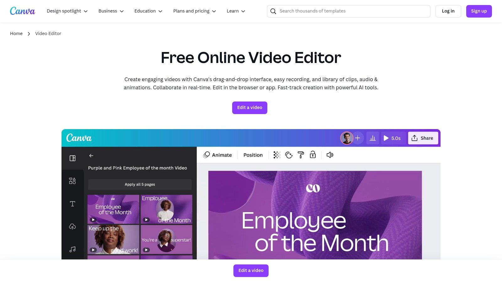 Canva Video Editor