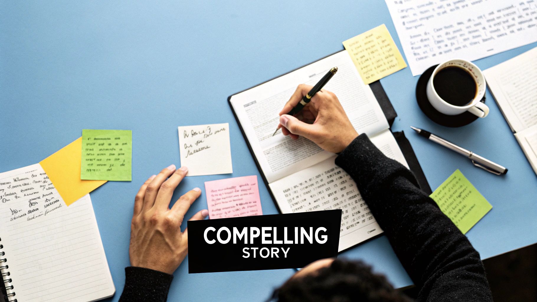 Journalists reading pitches