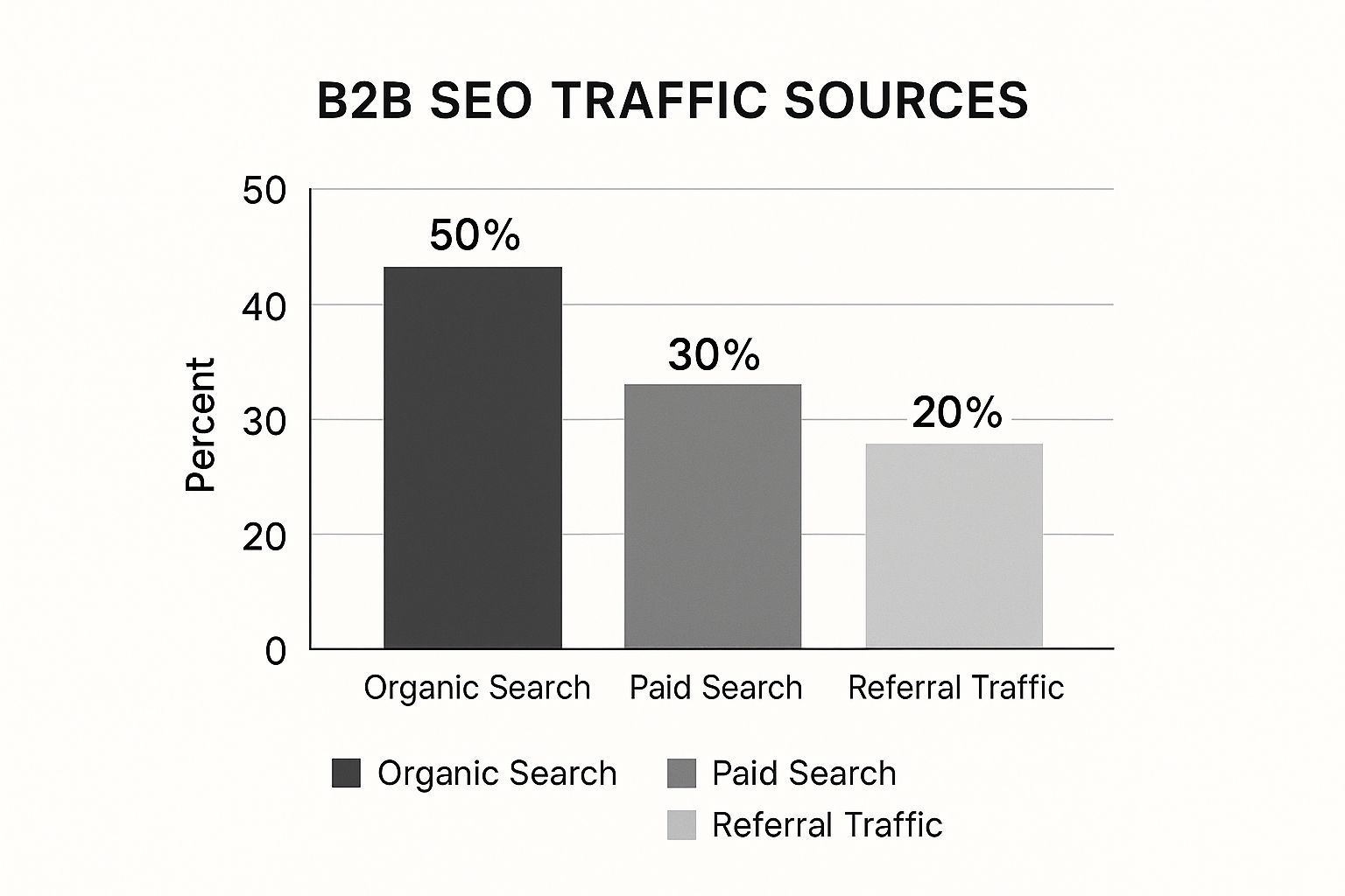 Infographic about digital marketing for b2b