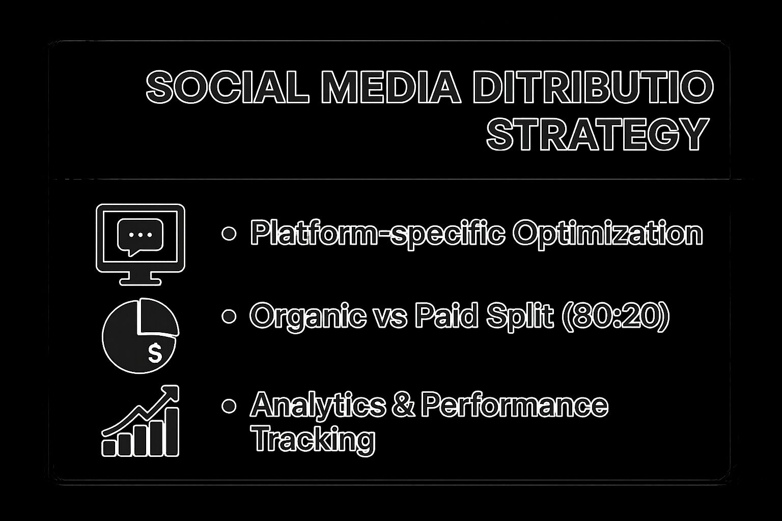 Infographic showing key data about Social Media Distribution Strategy