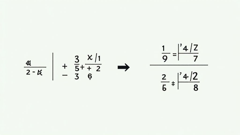Close-up of a student's notebook with algebra mistakes circled in red