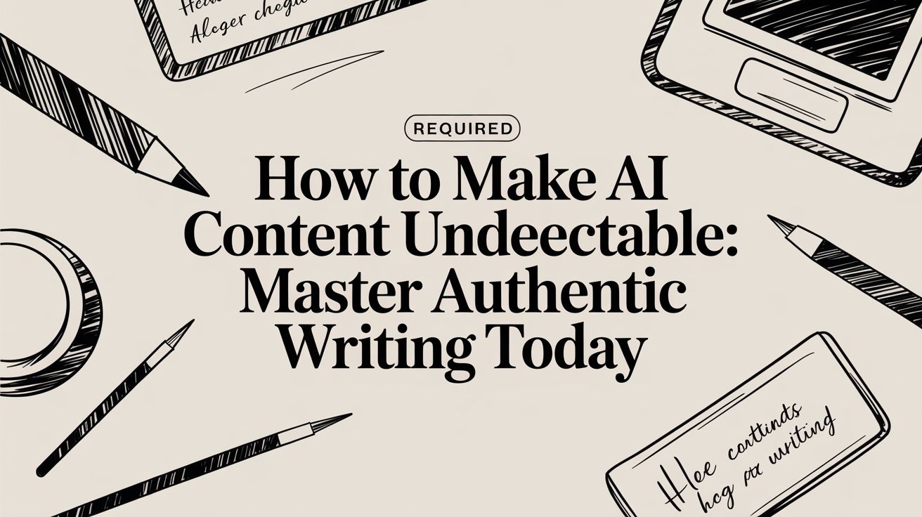 how to make ai content undetectable: Master authentic writing today