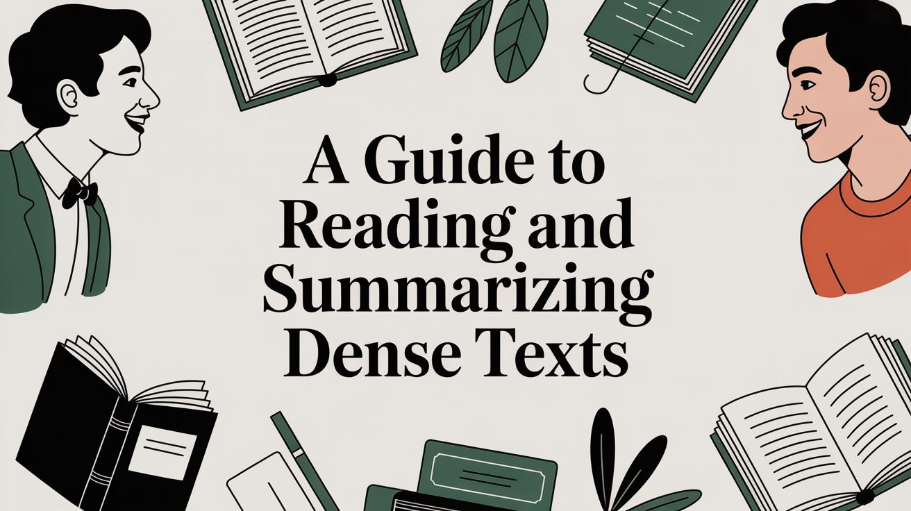 A Guide to Reading and Summarizing Dense Texts