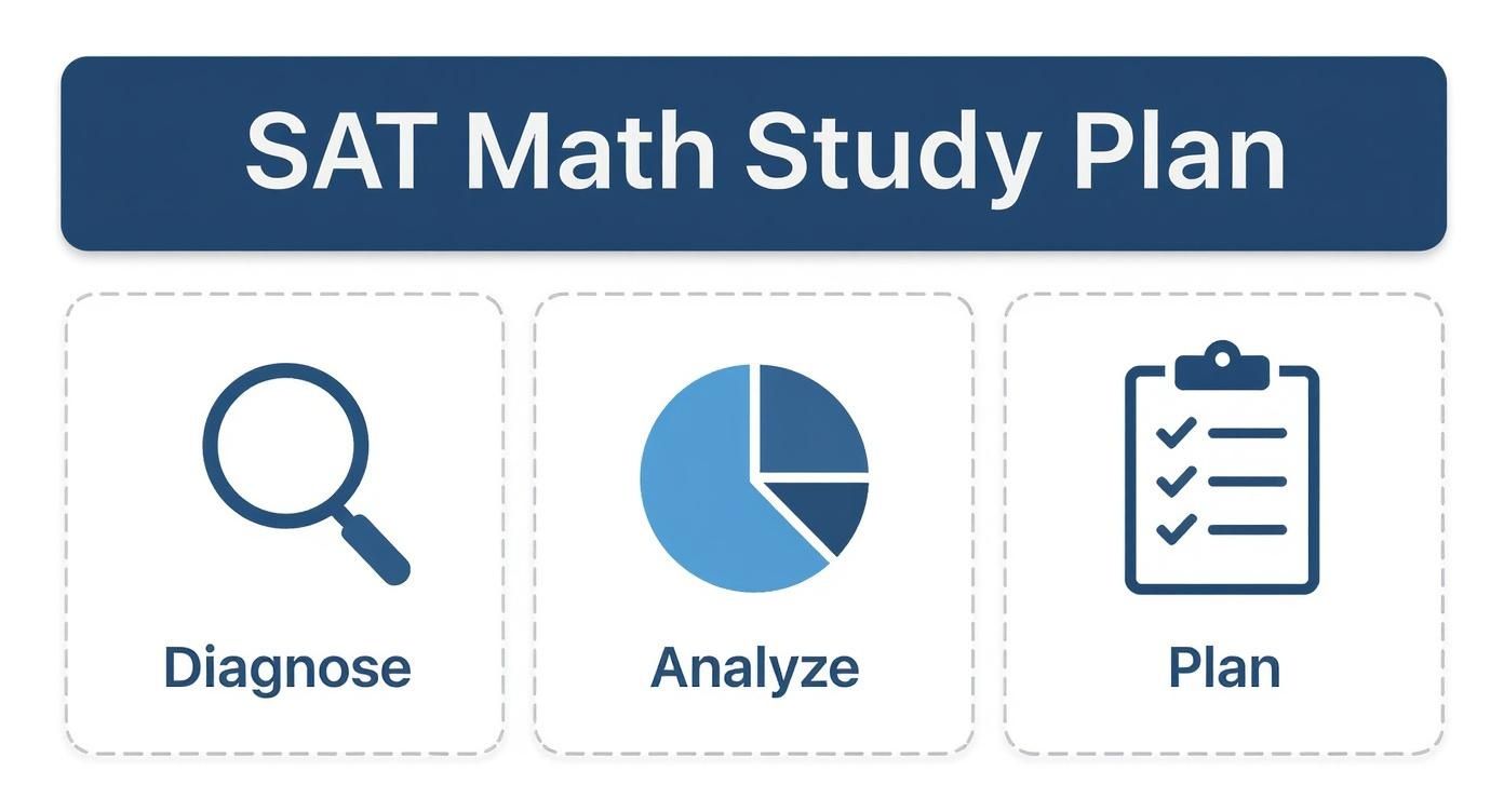 Infographic about how to study for sat math