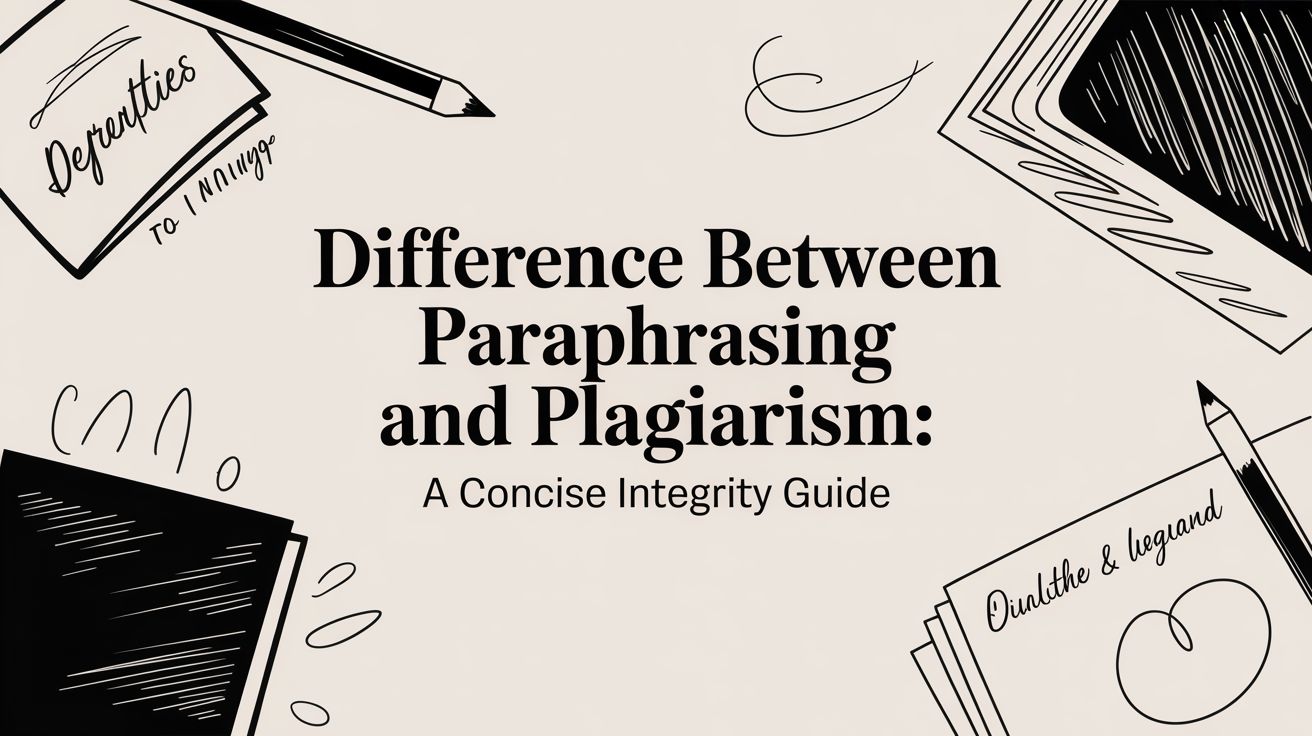 Difference between paraphrasing and plagiarism: A concise integrity guide