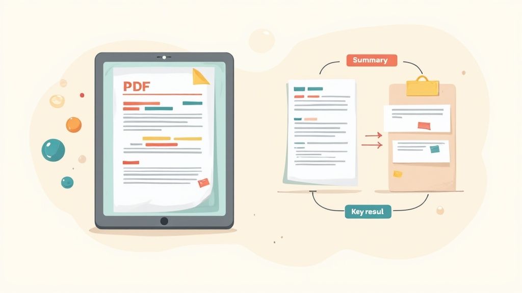 Researchers reviewing literature in a lab