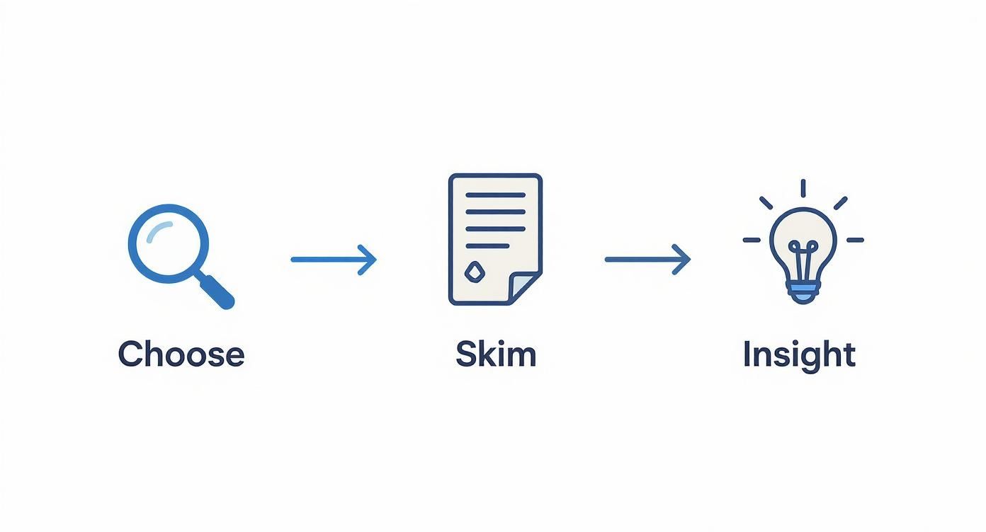 Infographic about how to read scientific papers