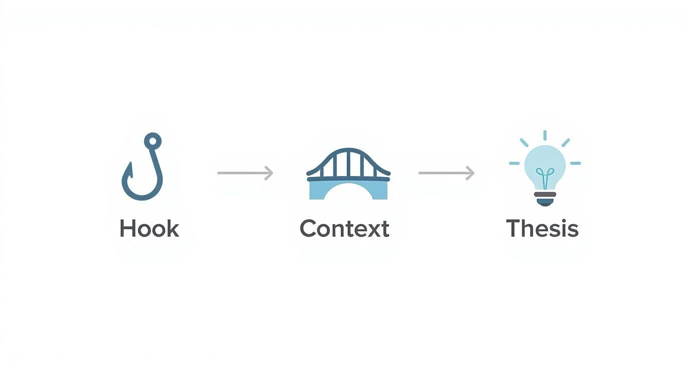 Infographic about how to write a good essay introduction