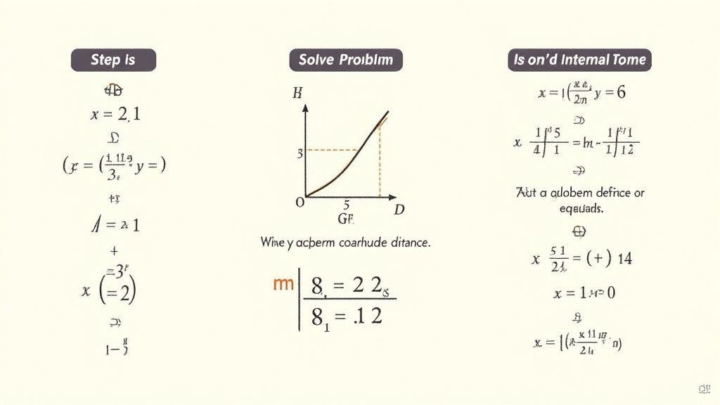 A person working through a math problem on a whiteboard, with various equations and diagrams.