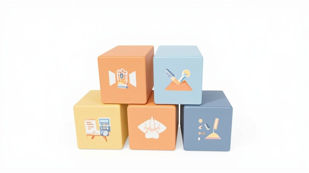 A person using a universal toolkit to fix a complex machine, symbolizing a structured approach to problem-solving.