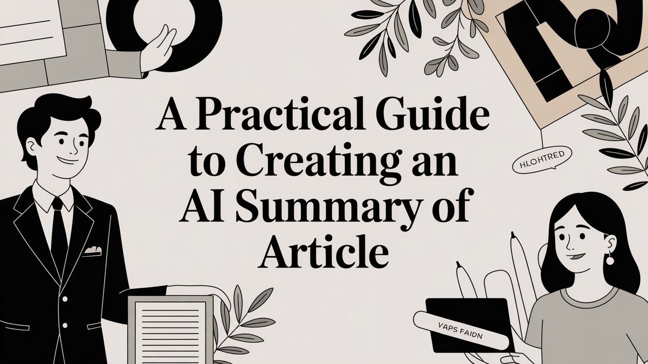 A Practical Guide to Creating an AI Summary of Article