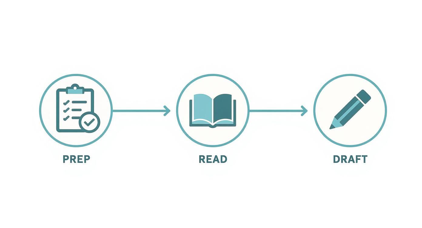 Infographic about how to summarize a research paper