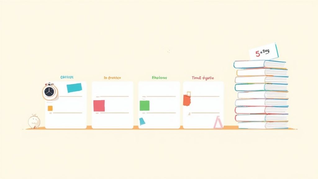 SAT Math student practicing with a calendar and calculator