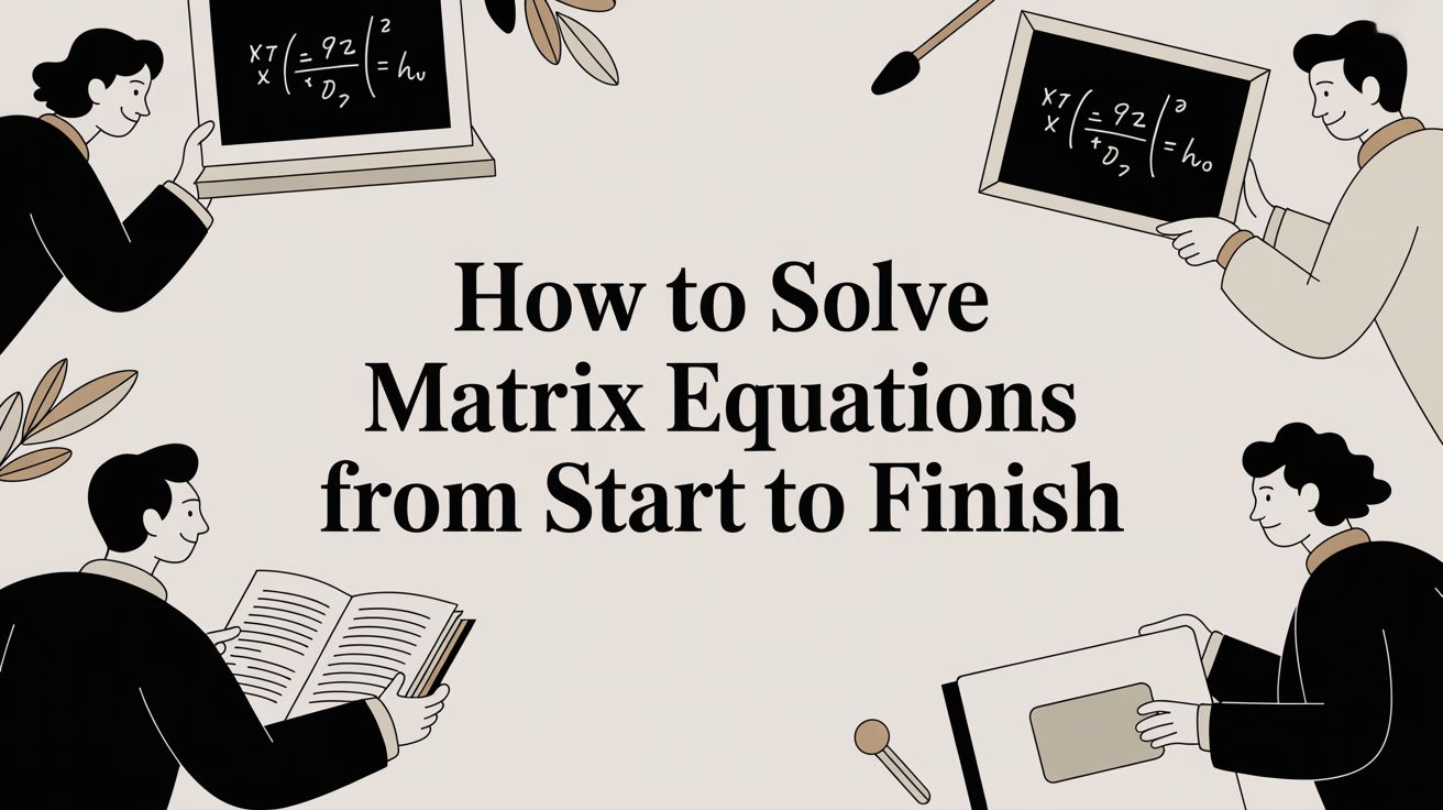 How to Solve Matrix Equations From Start to Finish