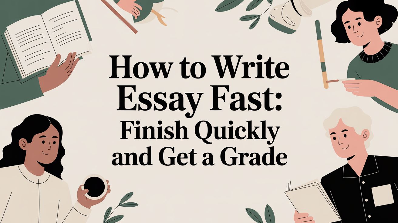 How to write essay fast: Finish Quickly and Get a Grade