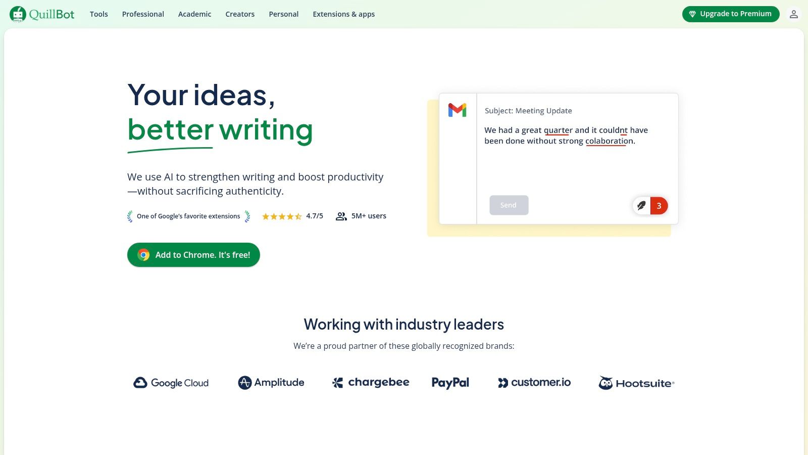 The QuillBot AI Detector interface showing a text analysis in progress