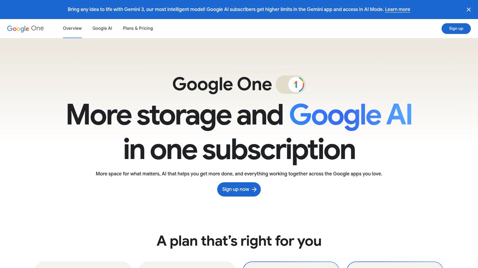 Google One AI plans (Gemini Advanced) + NotebookLM