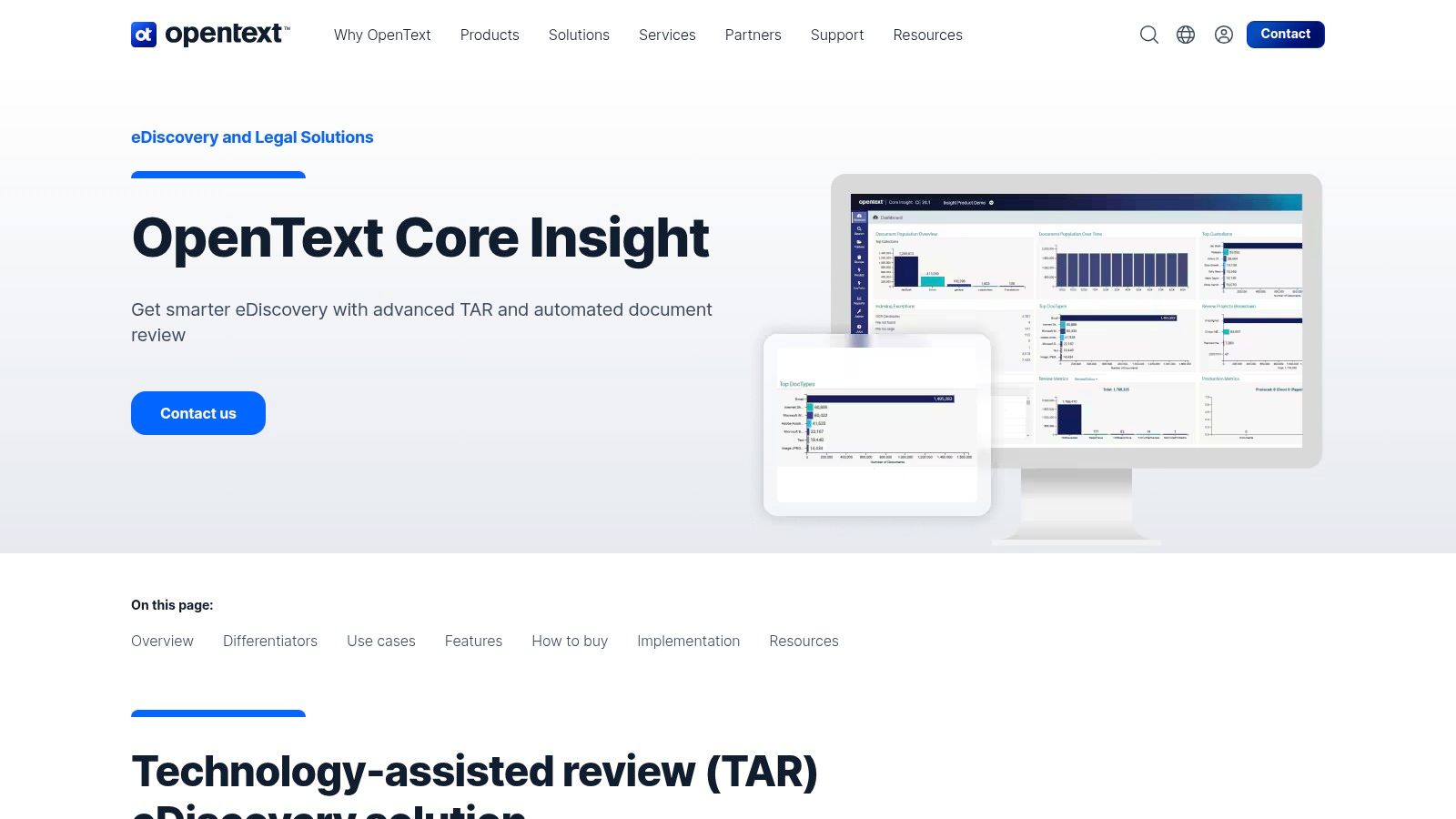 OpenText Core Insight (Axcelerate lineage)