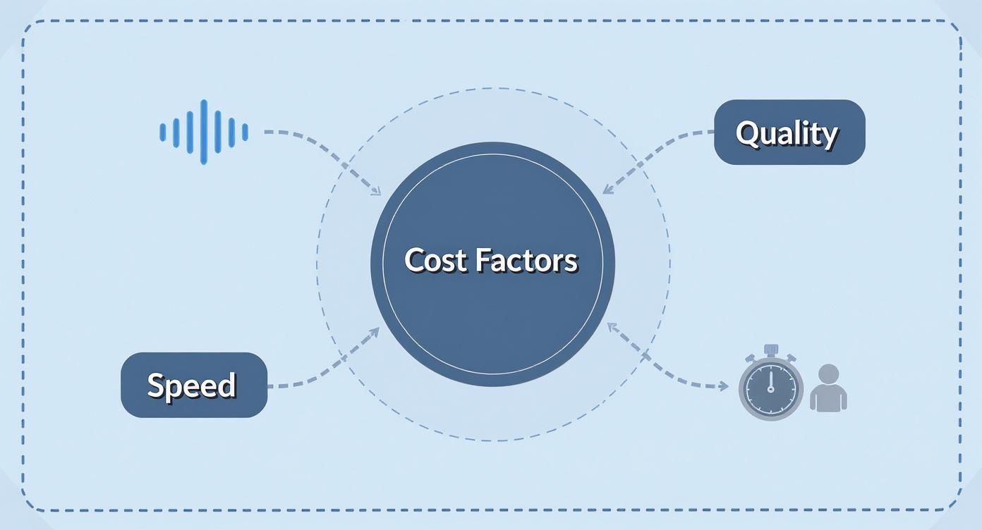 Infographic about transcription services cost