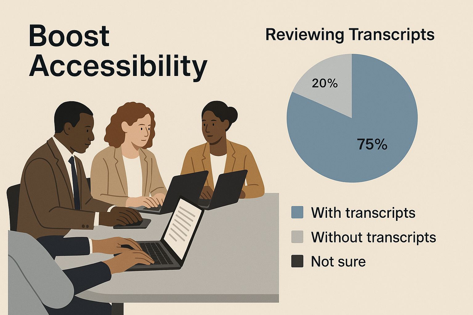 Infographic about video to transcript