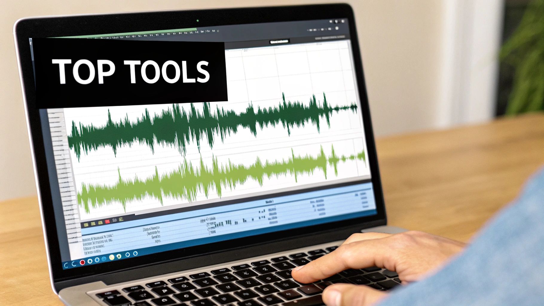 A user uploading a podcast audio file to an AI transcription service.