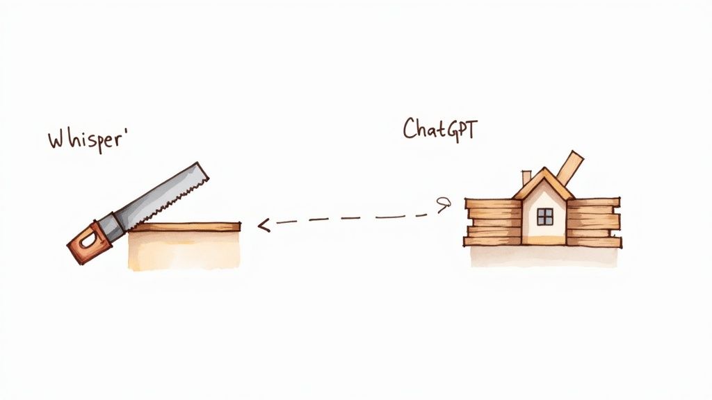 Un cerebro futurista hecho de nodos interconectados, que simboliza la tecnología de IA