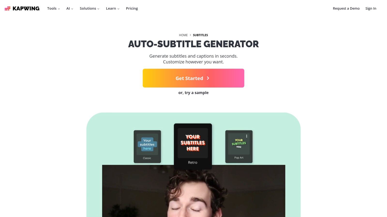 Kapwing Auto-Subtitle Generator