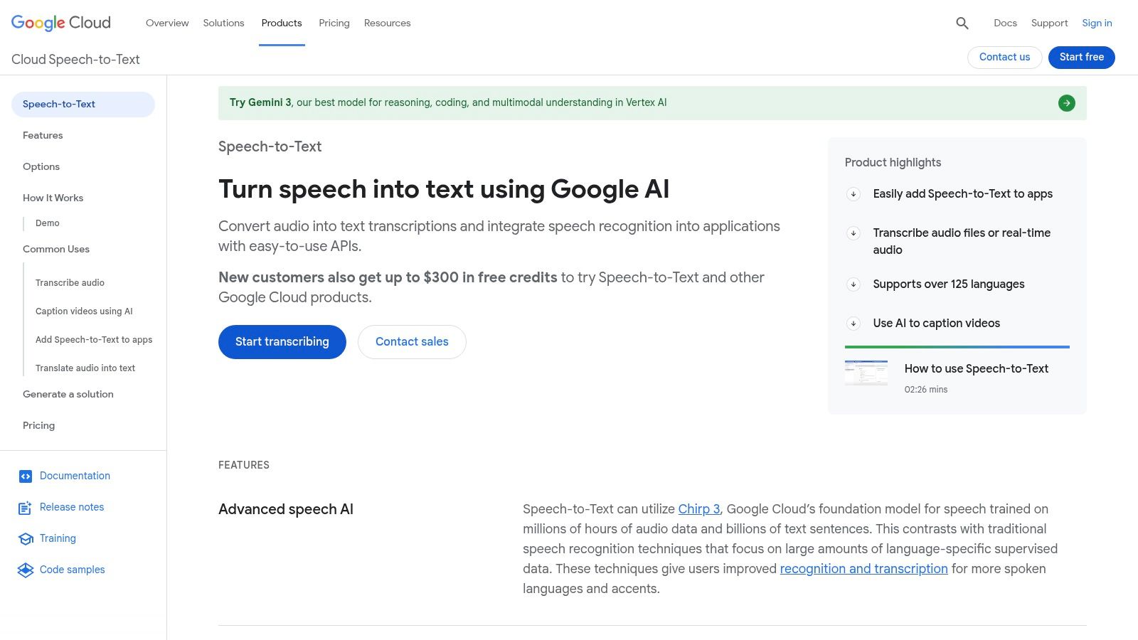 Google Cloud Speech-to-Text