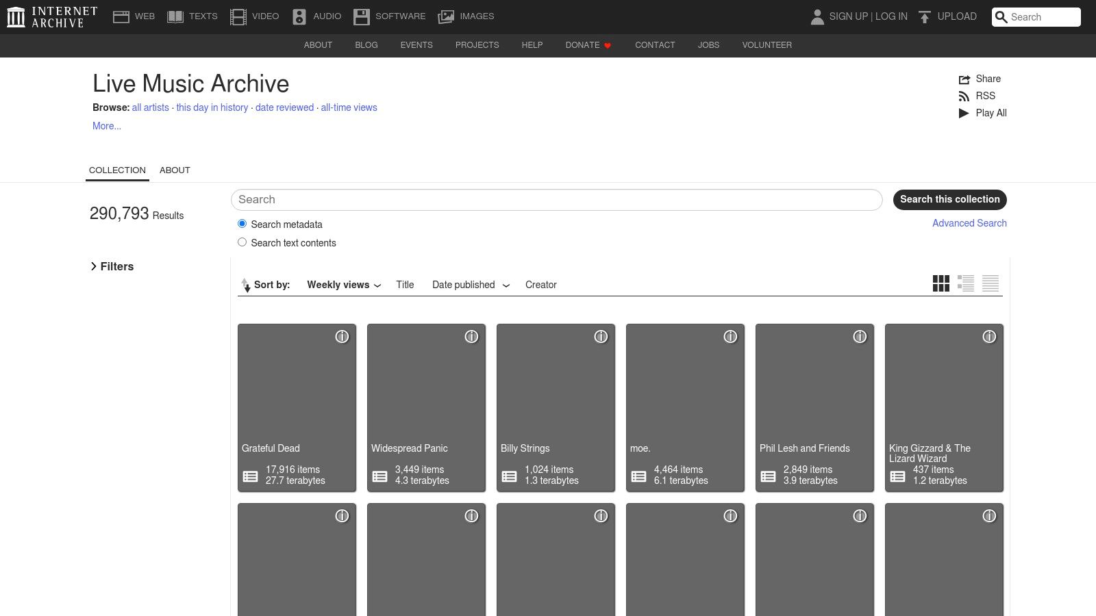 Internet Archive – Live Music Archive