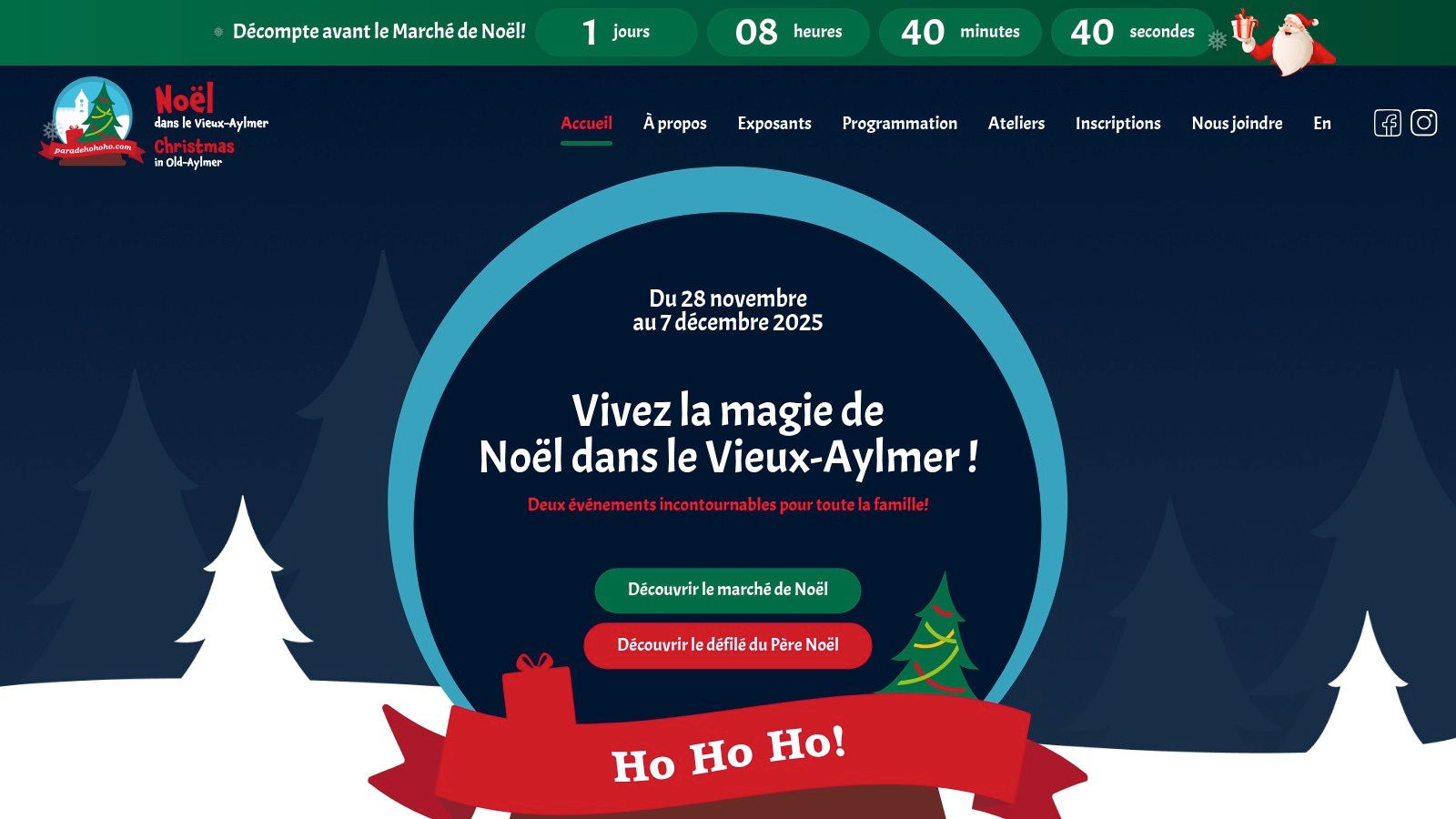 Noël dans le Vieux‑Aylmer (Parade HoHoHo)