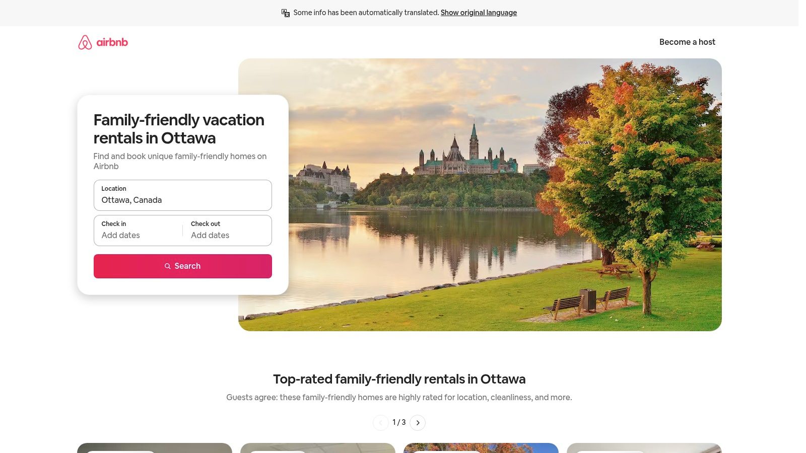 Airbnb – Family-Friendly Vacation Rentals in Ottawa