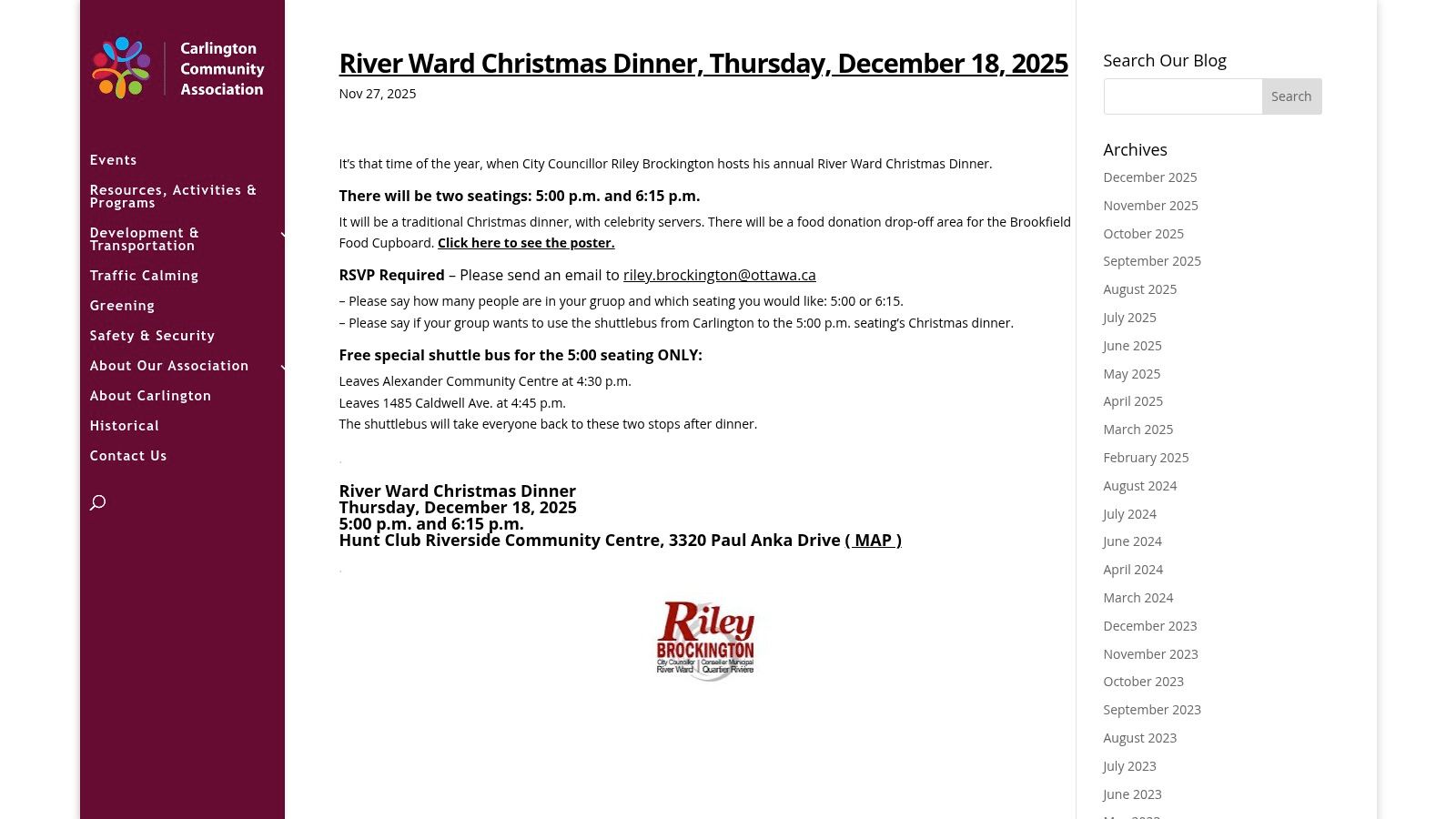 River Ward hosts a family-friendly community Christmas dinner.