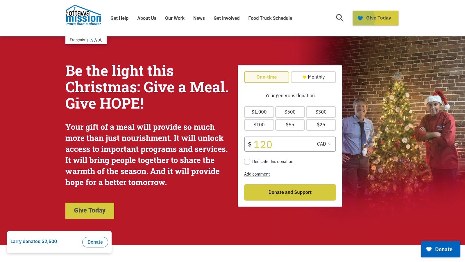 The Ottawa Mission serves thousands of holiday meals to the community.