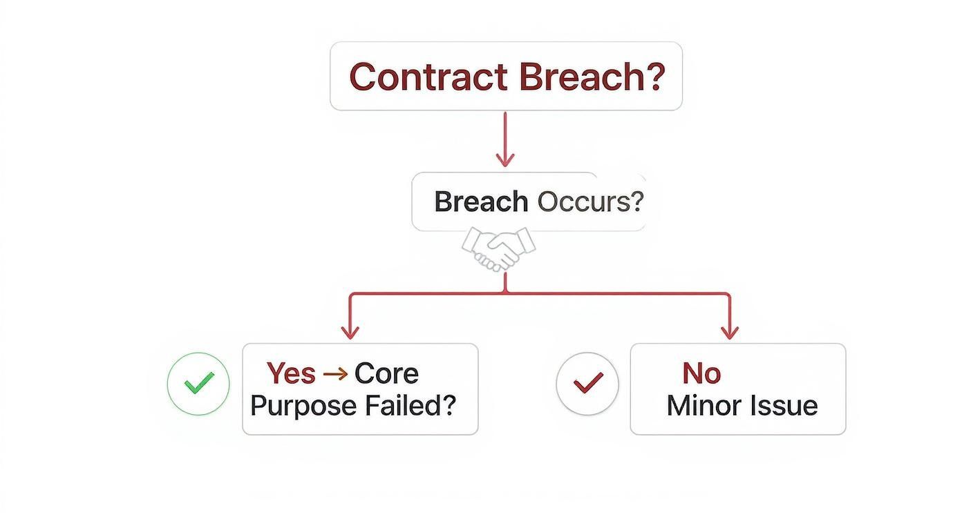 Infographic about what is material breach of contract