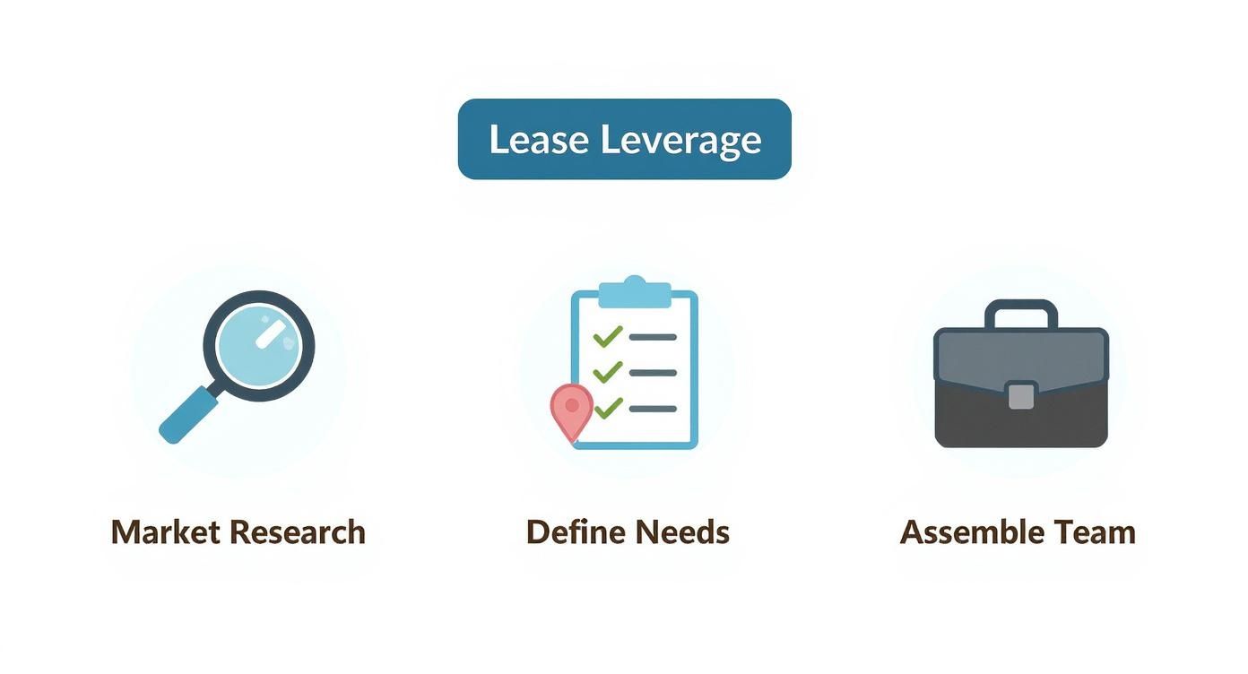 Infographic about how to negotiate a commercial lease