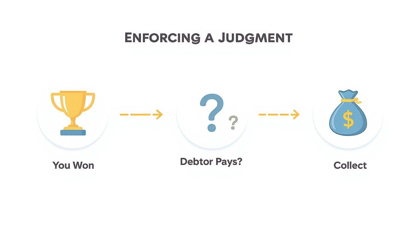 Infographic about how to enforce a judgment