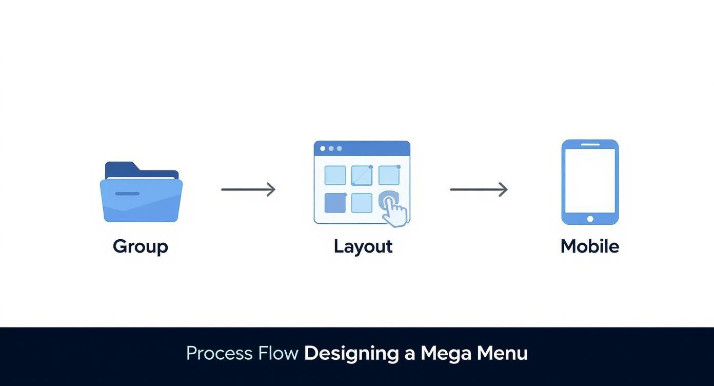 Infographic about what is a mega menu