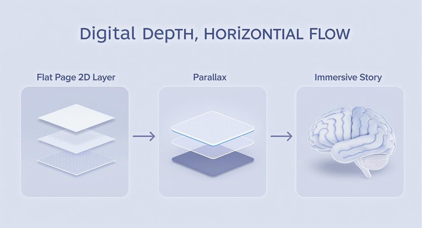 Infographic about what is the parallax effect