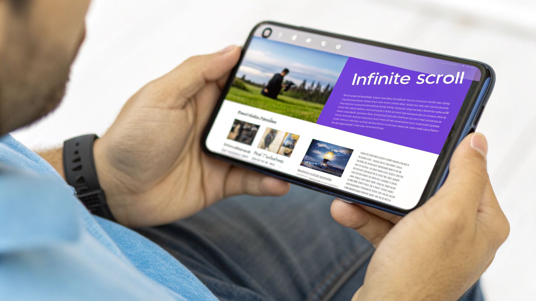 Single-Page Infinite Scrolling Layout