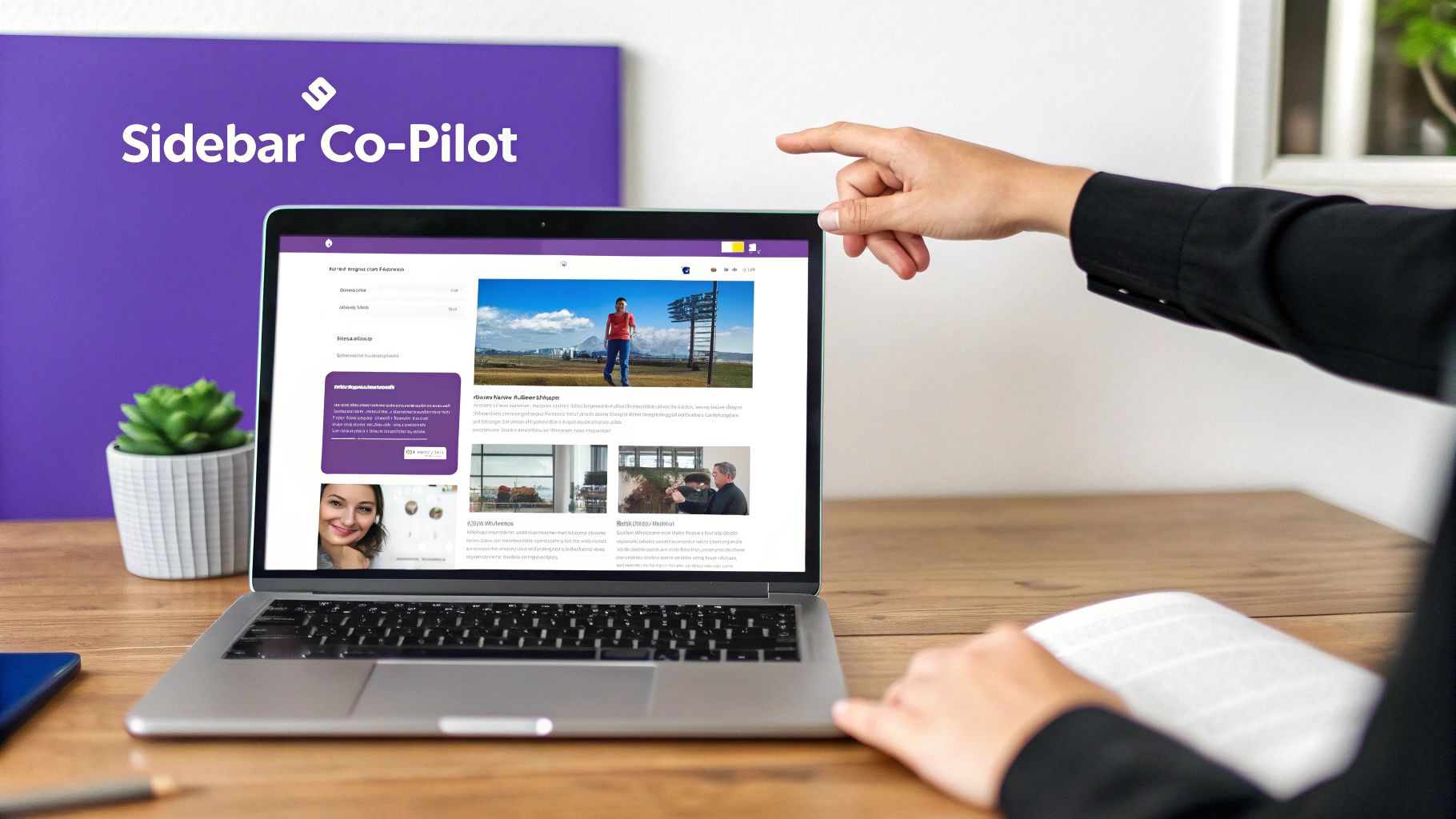 An artistic rendering of a website sidebar with various functional icons.