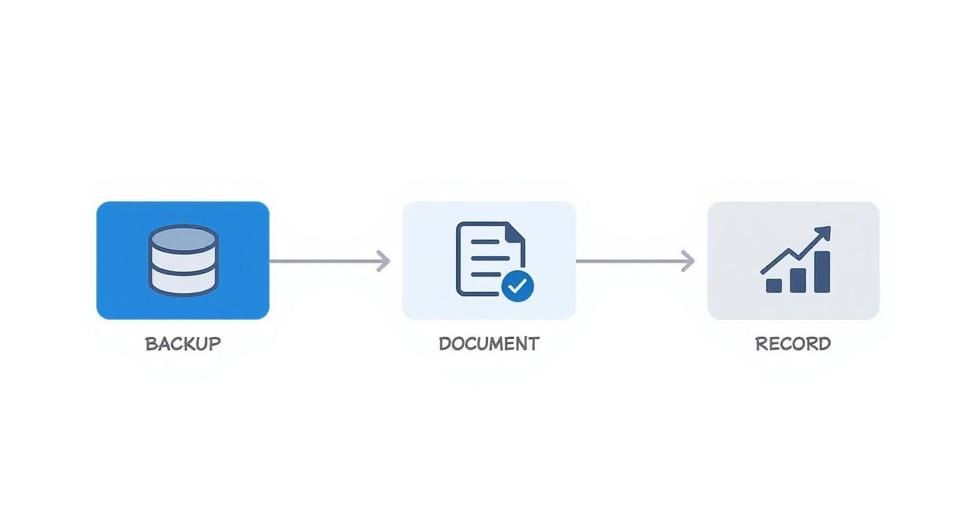 Infographic about changing the domain name of a wordpress site