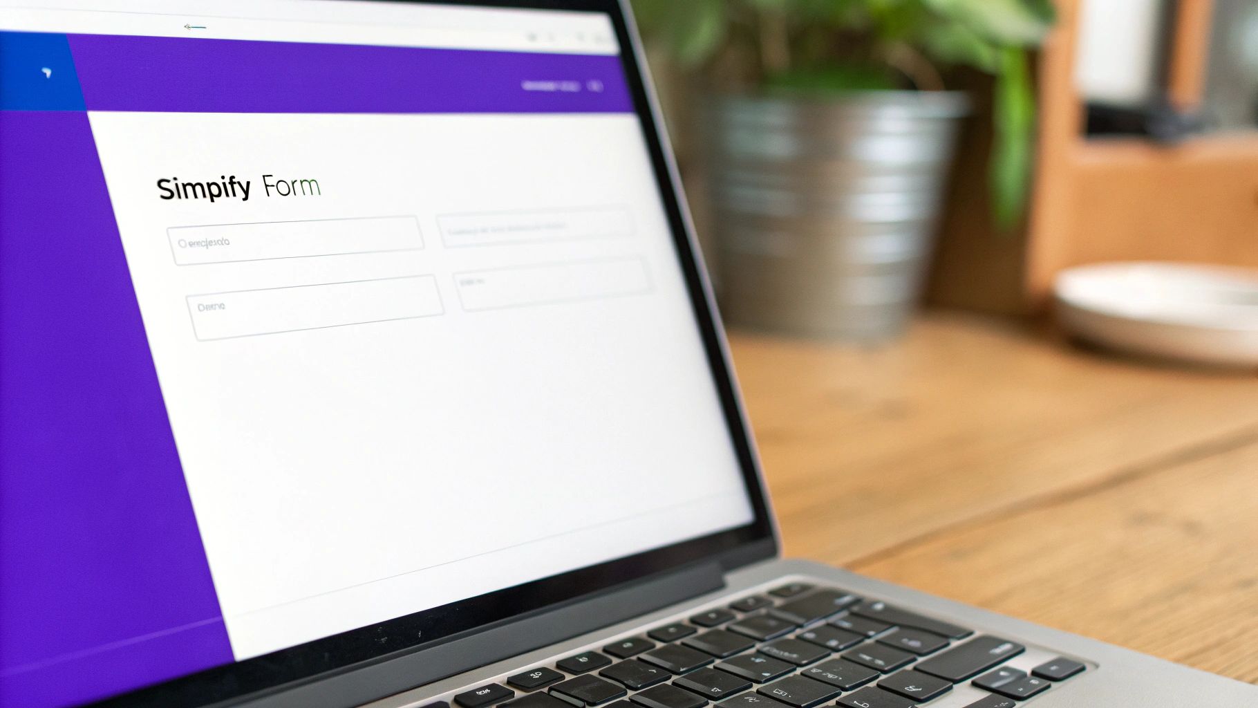 A user-friendly, optimized form on a mobile device