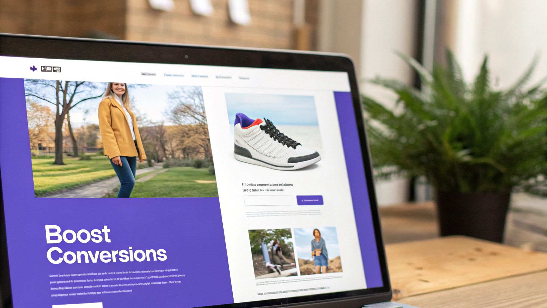 A detailed view of a product page on an ecommerce site, showing high-quality images and clear pricing.
